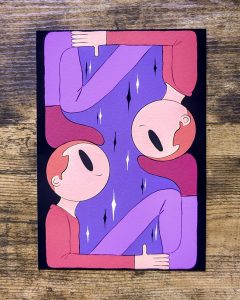 lvmslf a5 art print on table for shop fineart hahnemuehle paper size
